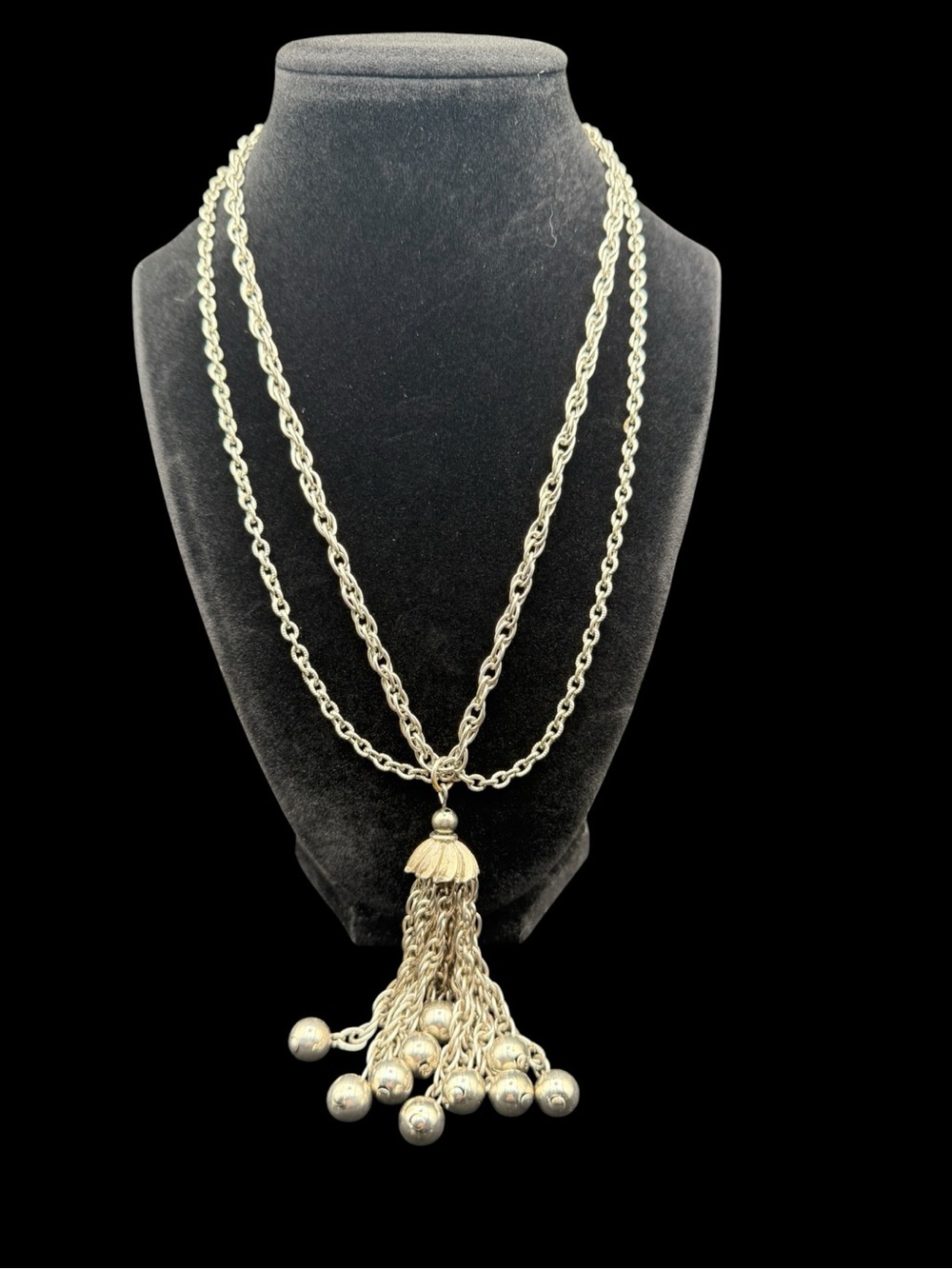 Silver Tassel Multi-Strand Necklace - Women Jewelry